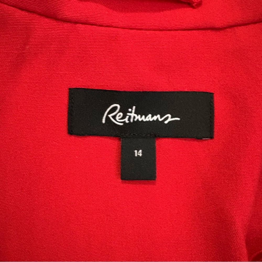 Reitmans Red Blazer Women’s Tailored Career Work Jacket Women’s 14 - Picture 9 of 16